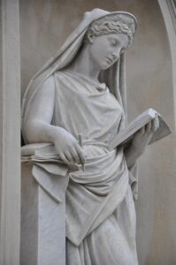sculpture, architecture, the statue, monument, woman, reflection, peace of mind